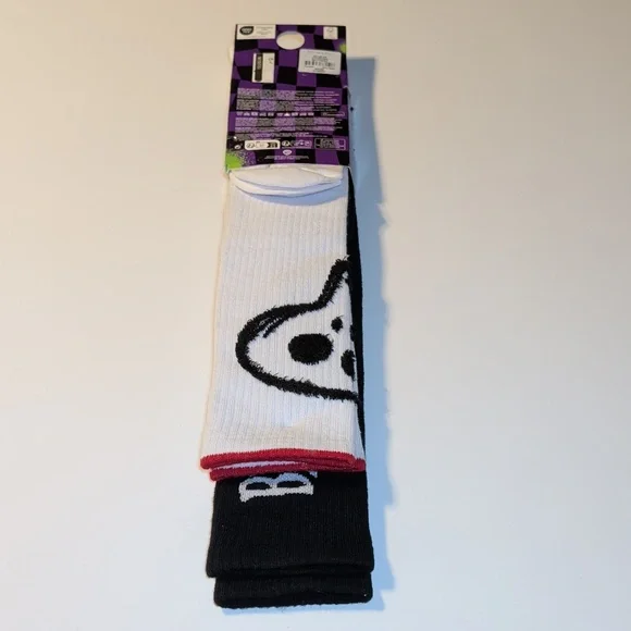 Primark Beetlejuice Knee High Socks 2 Pairs In The Pack - Picture 4 of 5